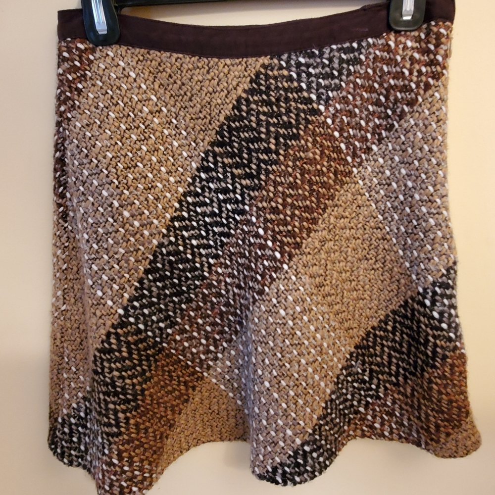 A-line crosshatch plaid women's skirt